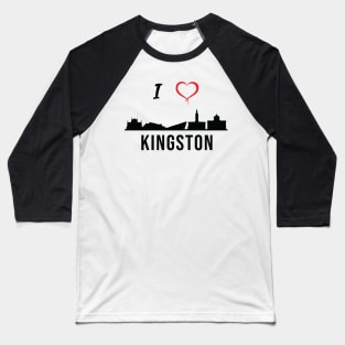 I love Kingston, Kingston expats, Jamaican, Jamaican culture, Jamaican language, Kurdish, Kingston city, Kingston skyline, straight otta, Rasta, Reggae, West Indies, Barbados, subculture, Caribbean Baseball T-Shirt